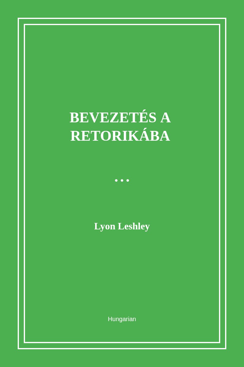 Bevezetés a retorikába