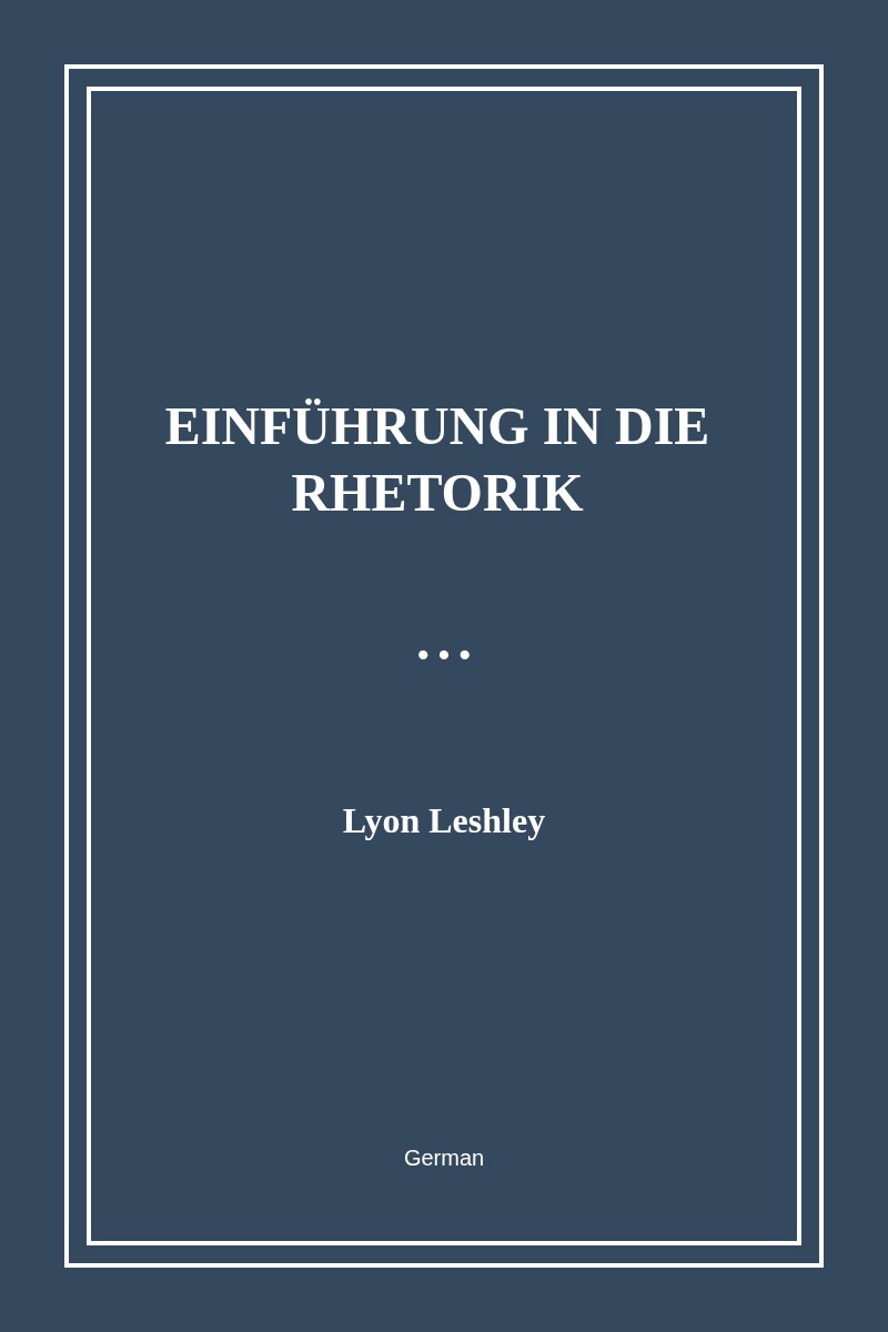 Einführung in Rhetorik