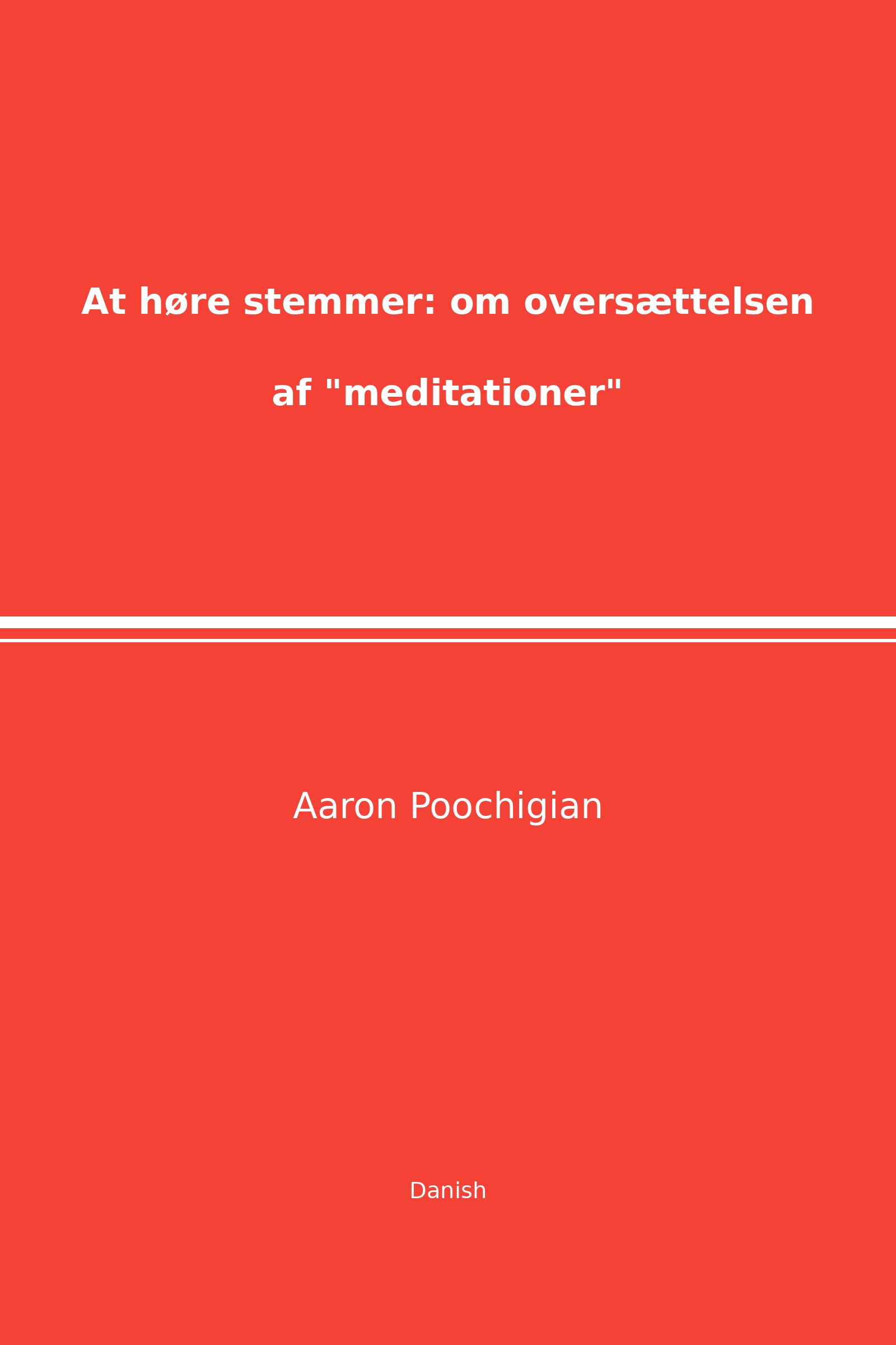 At høre stemmer: om oversættelsen af ​​"meditationer" (Danish)