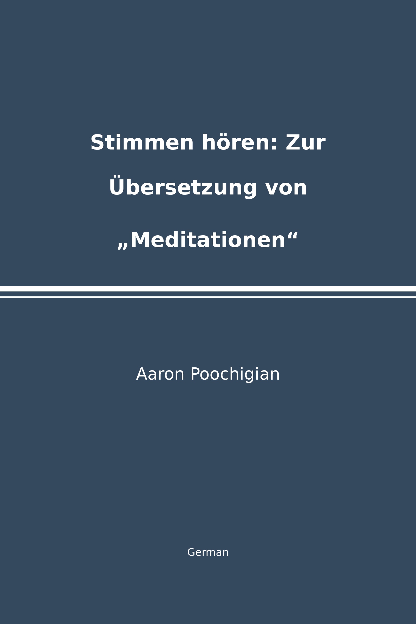 Stimmen hören: Zur Übersetzung von „Meditationen“ (German)