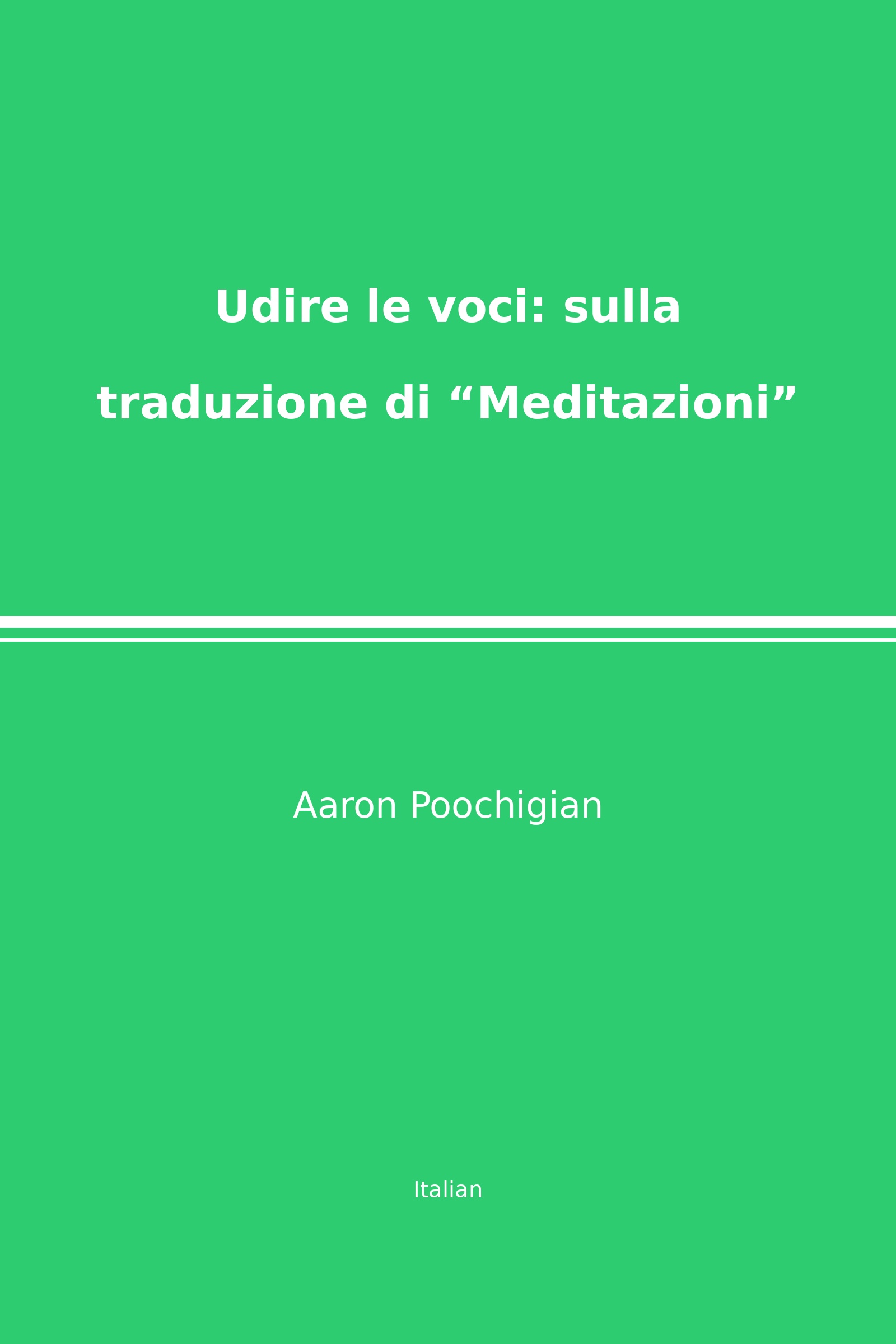 Udire le voci: sulla traduzione di “Meditazioni” (Italian)