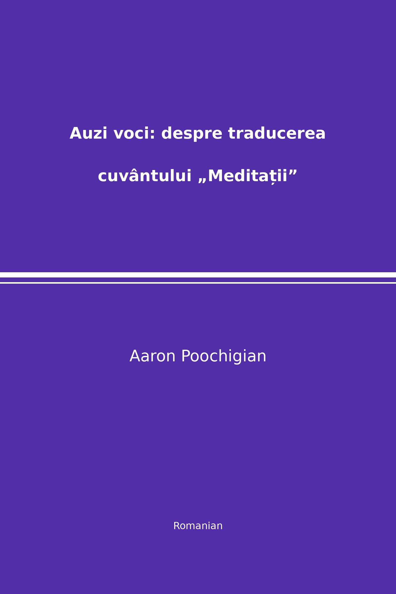 Auzi voci: despre traducerea cuvântului „Meditații” (Romanian)