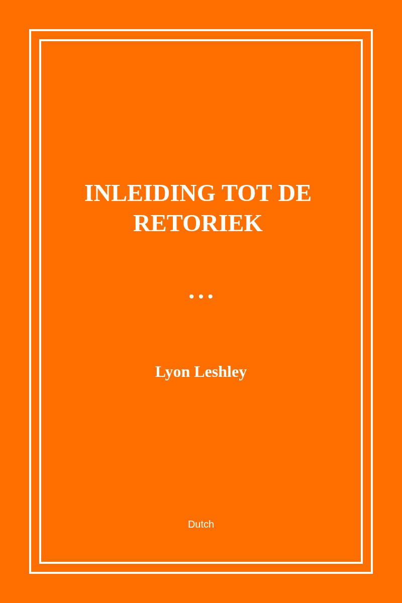 Inleiding tot de retoriek