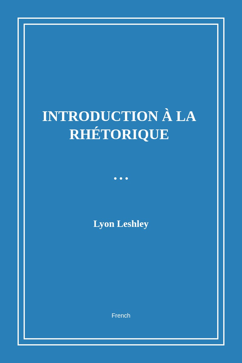 Introduction à la rhétorique