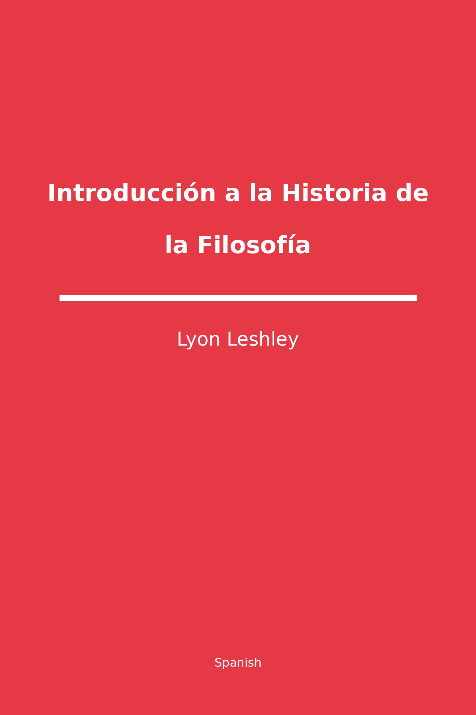 Introducción a la Historia de la Filosofía (Spanish)