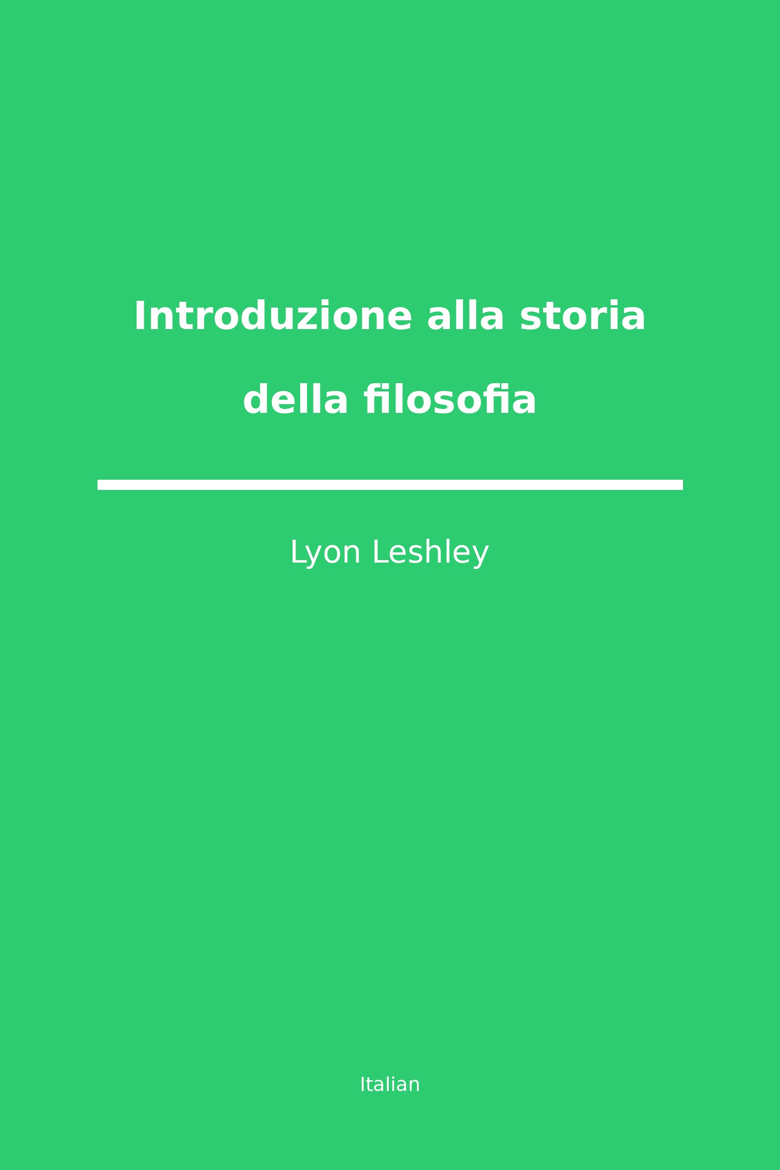 Introduzione alla storia della filosofia (Italian)