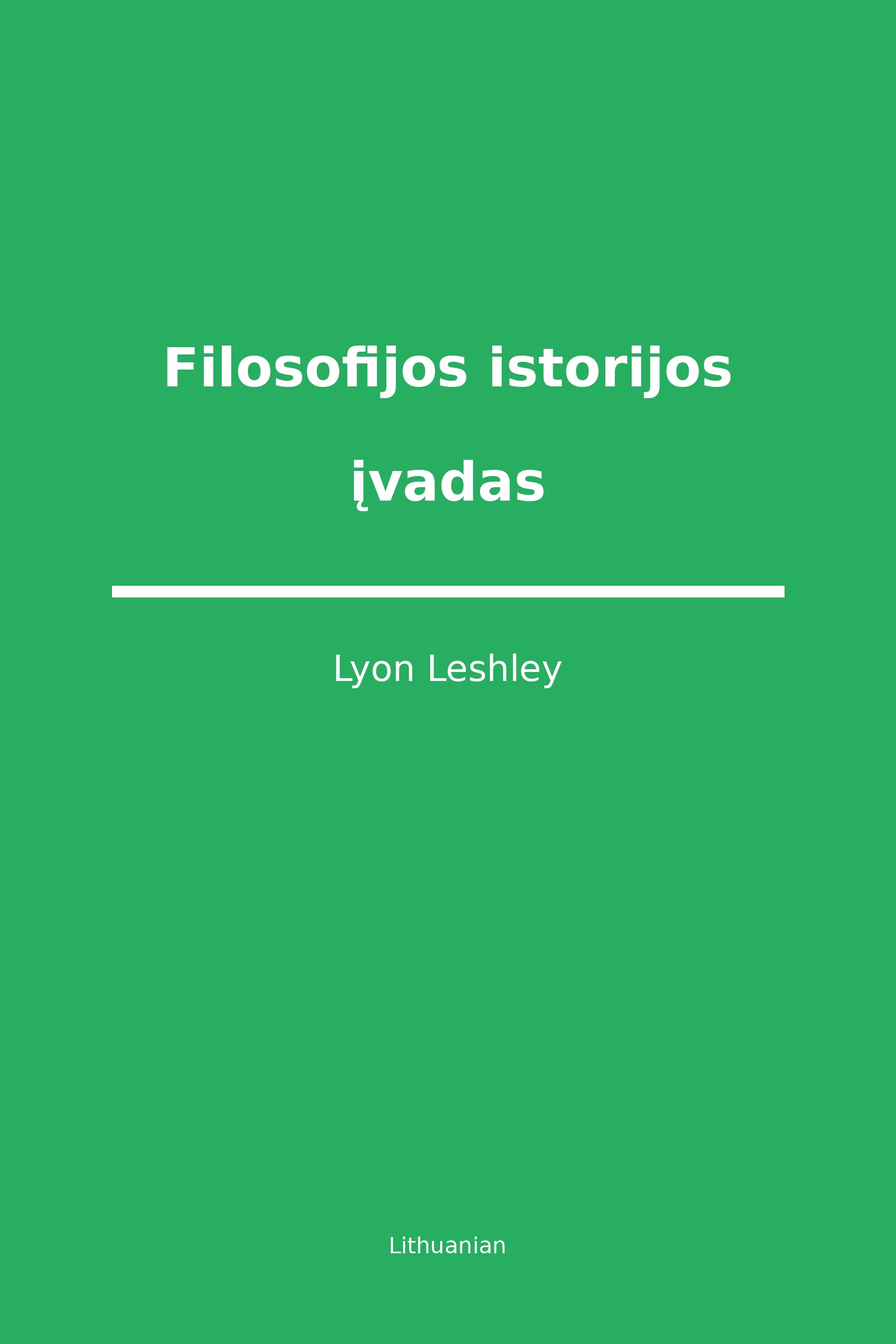 Filosofijos istorijos įvadas (Lithuanian)