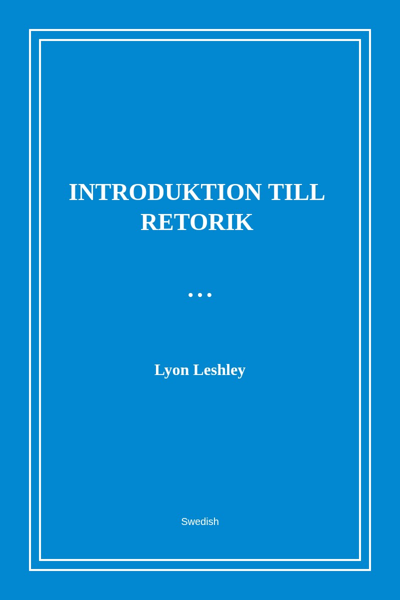 Introduktion till retorik