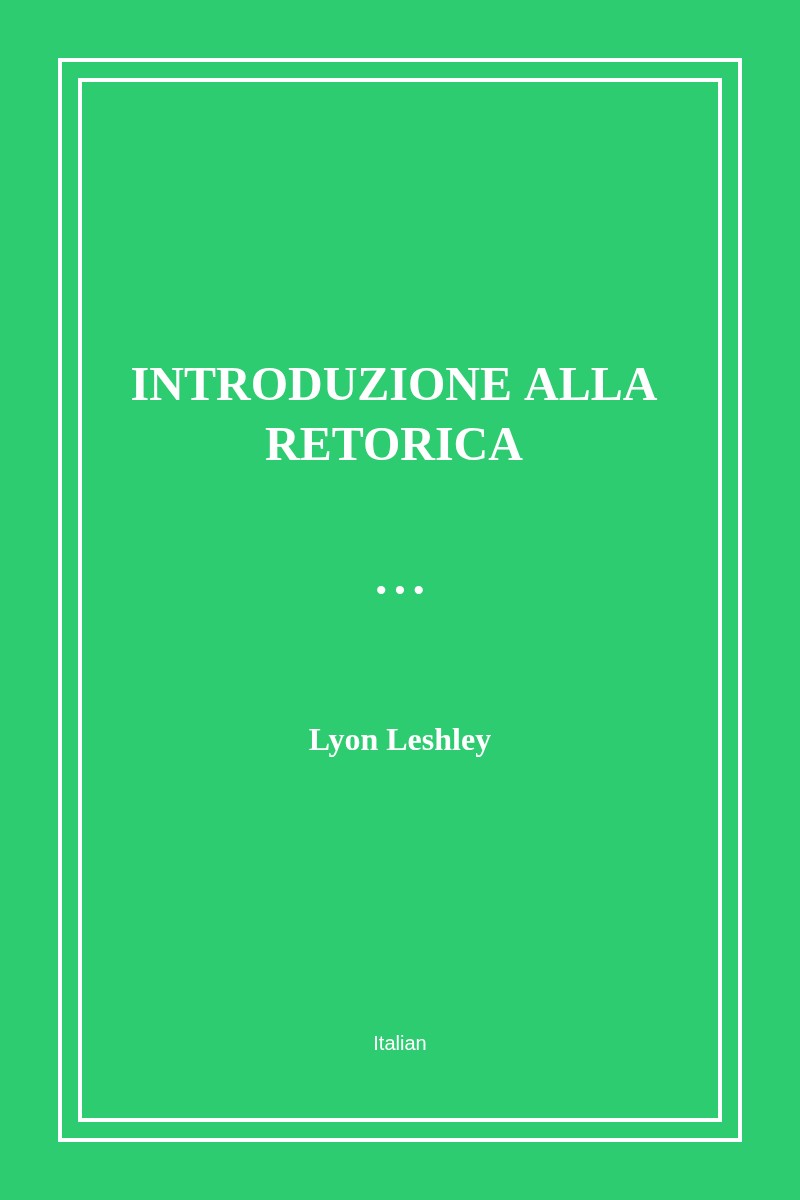 Introduzione alla retorica