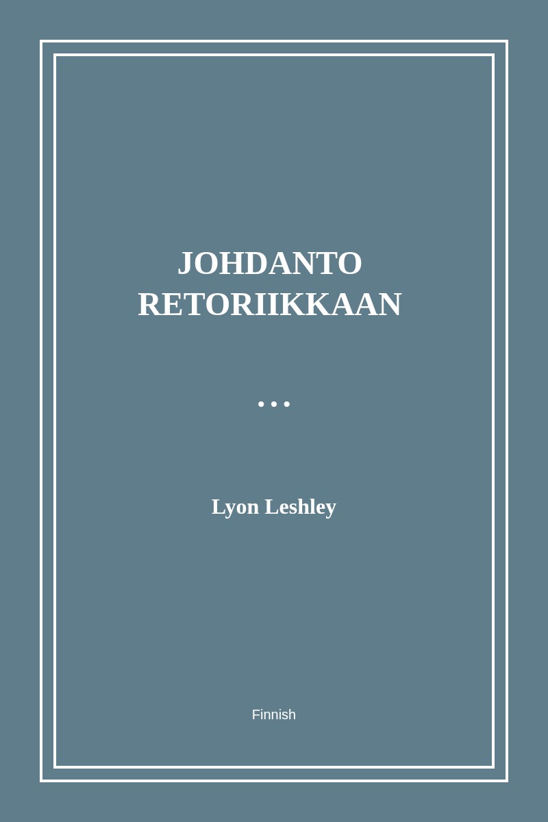 Johdanto retoriikkaan