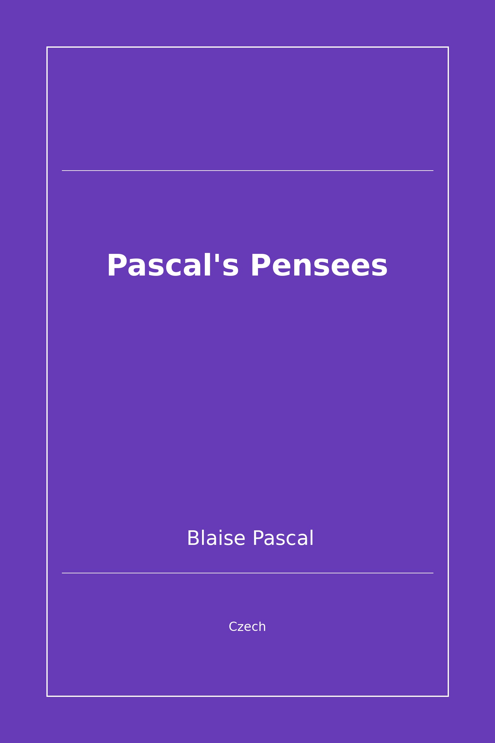 Pascal's Pensees (Czech)