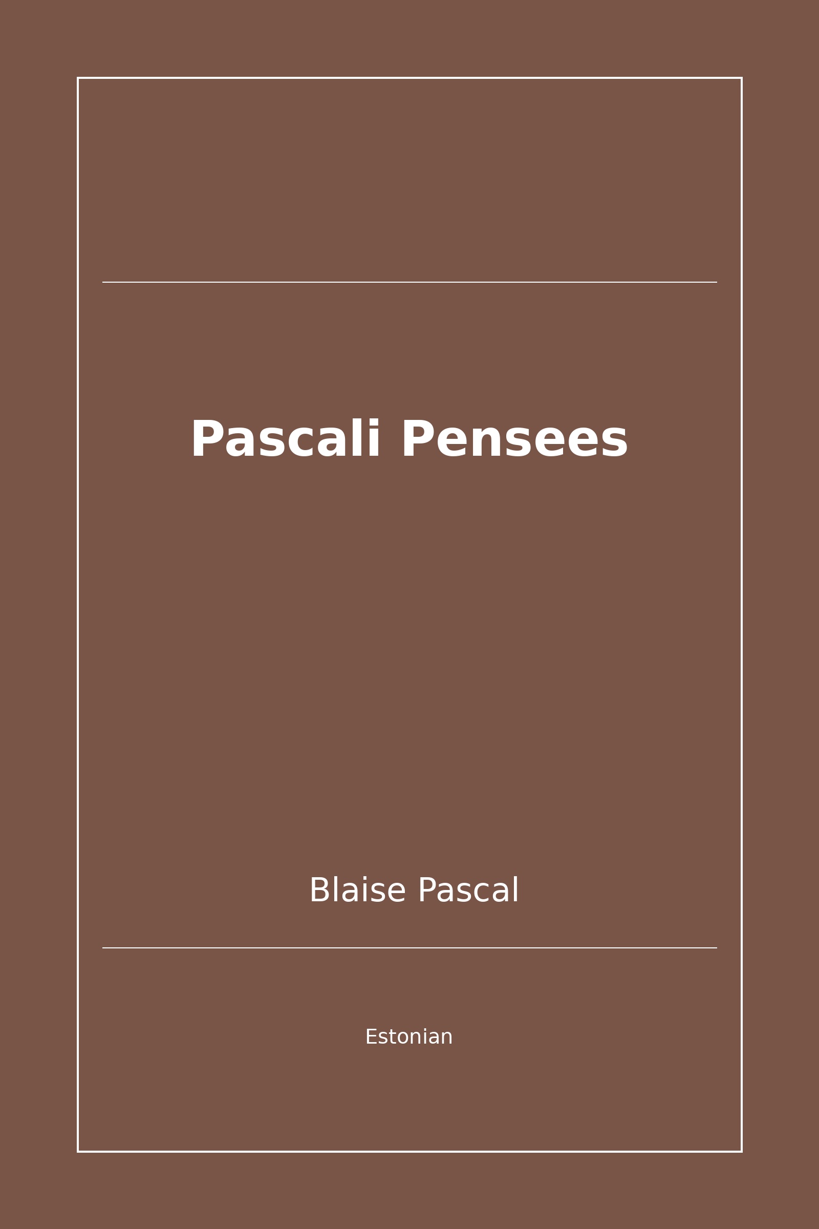Pascali Pensees (Estonian)