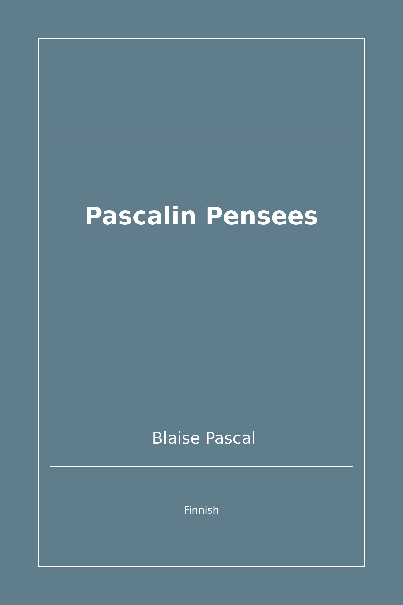 Pascalin Pensees (Finnish)
