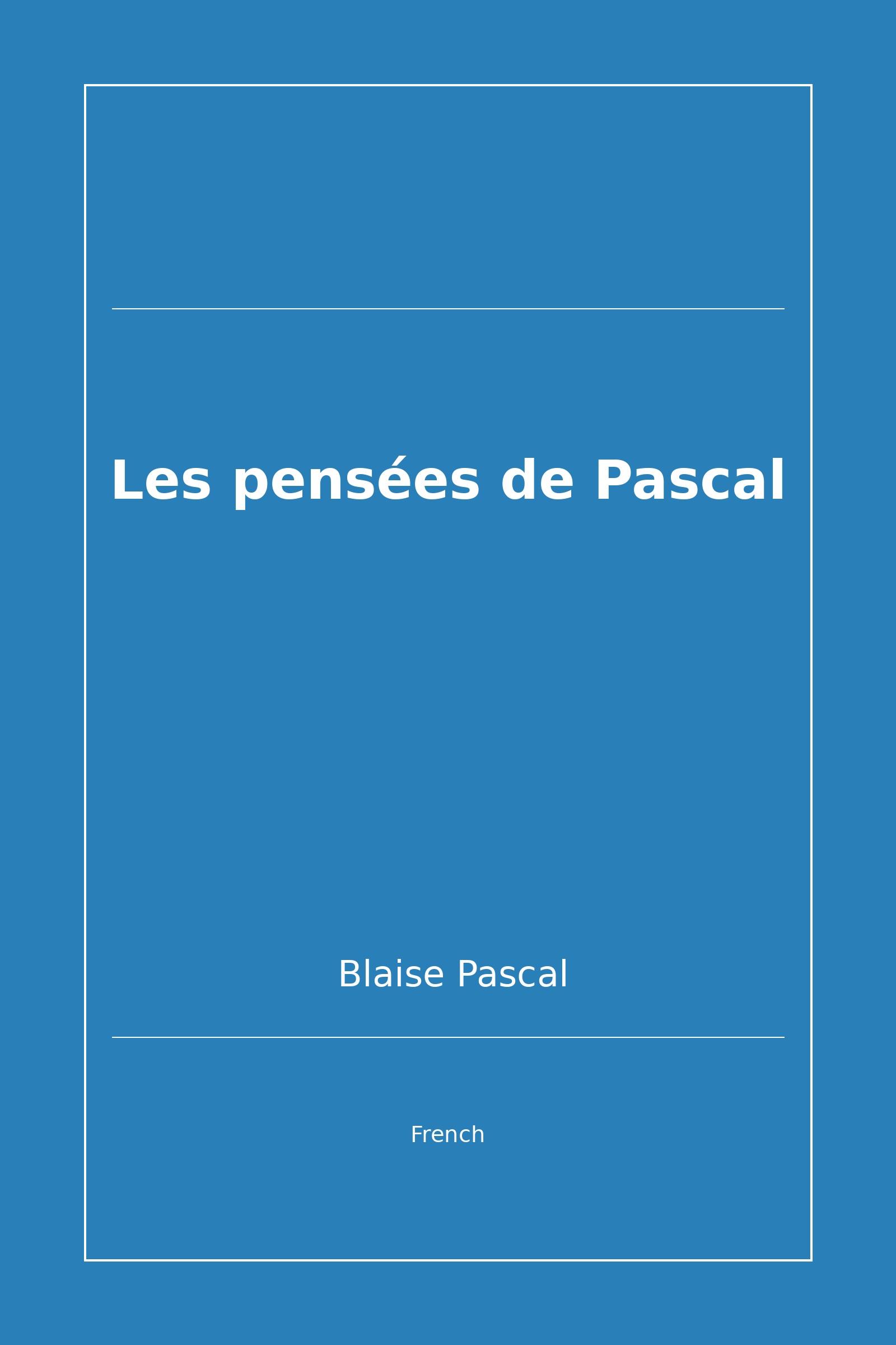 Les pensées de Pascal (French)