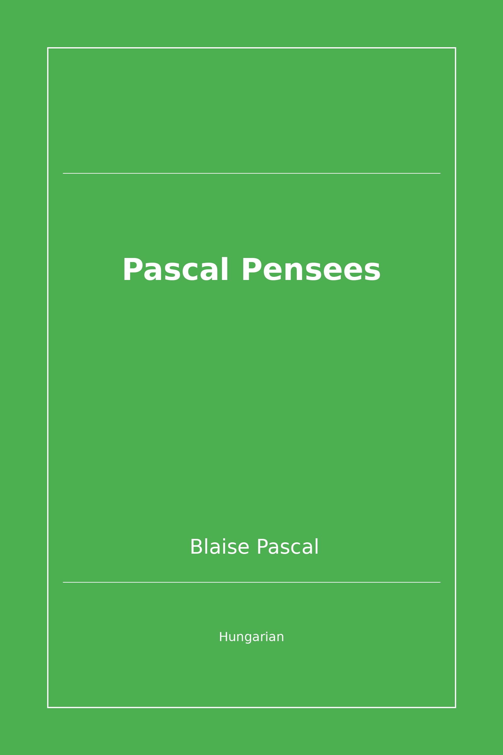 Pascal Pensees (Hungarian)