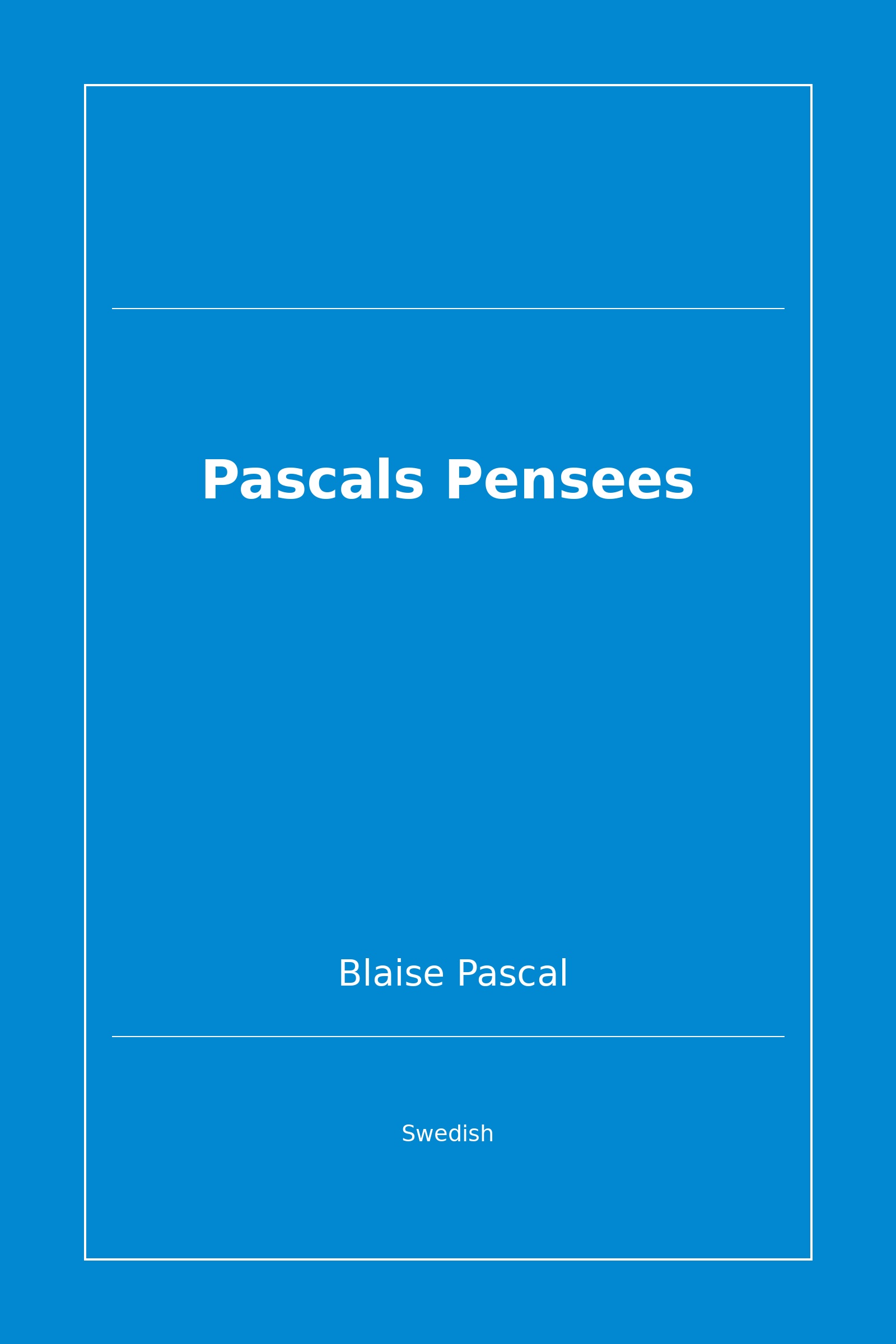 Pascals Pensees (Swedish)