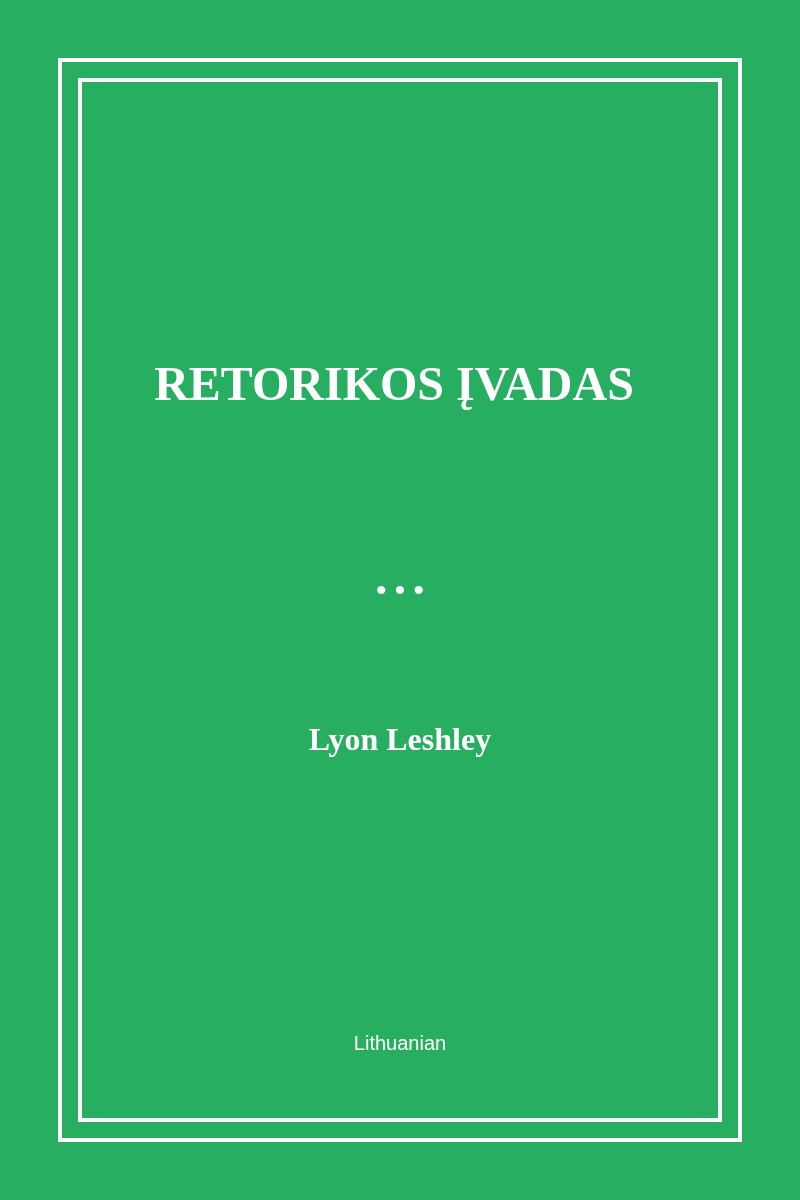 Retorikos Įvadas