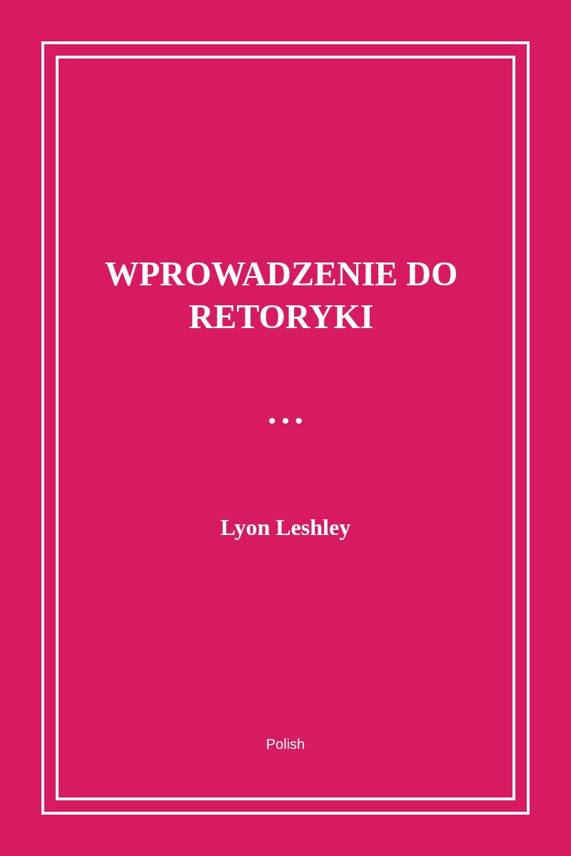Wprowadzenie do retoryki