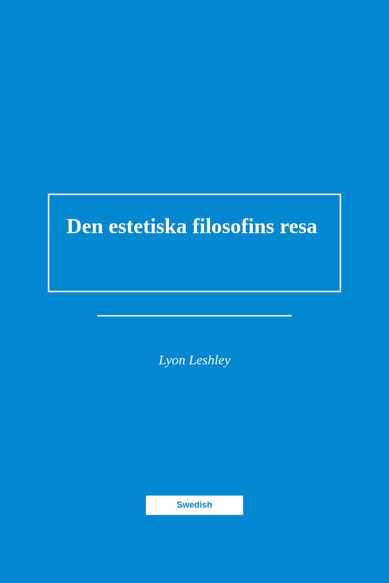 Den estetiska filosofins resa